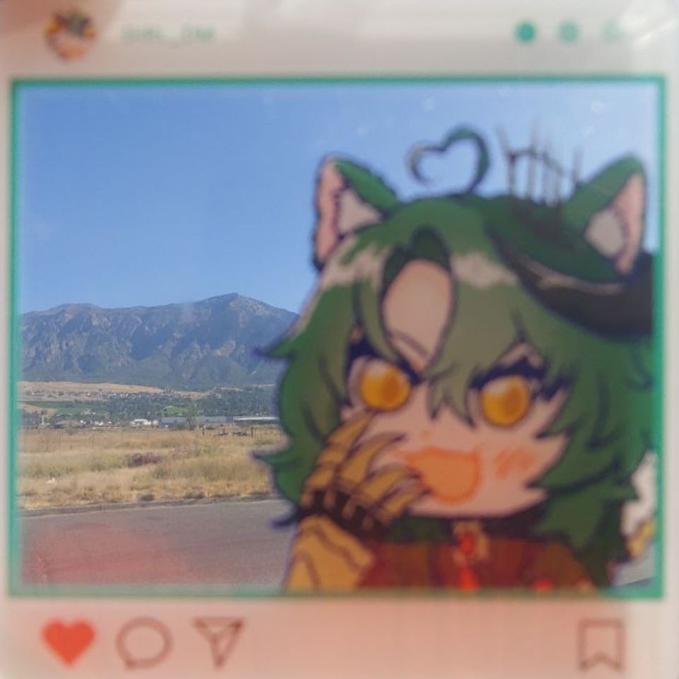 Girl_DM_ Overlay with mountains in the background from a stop we were at.