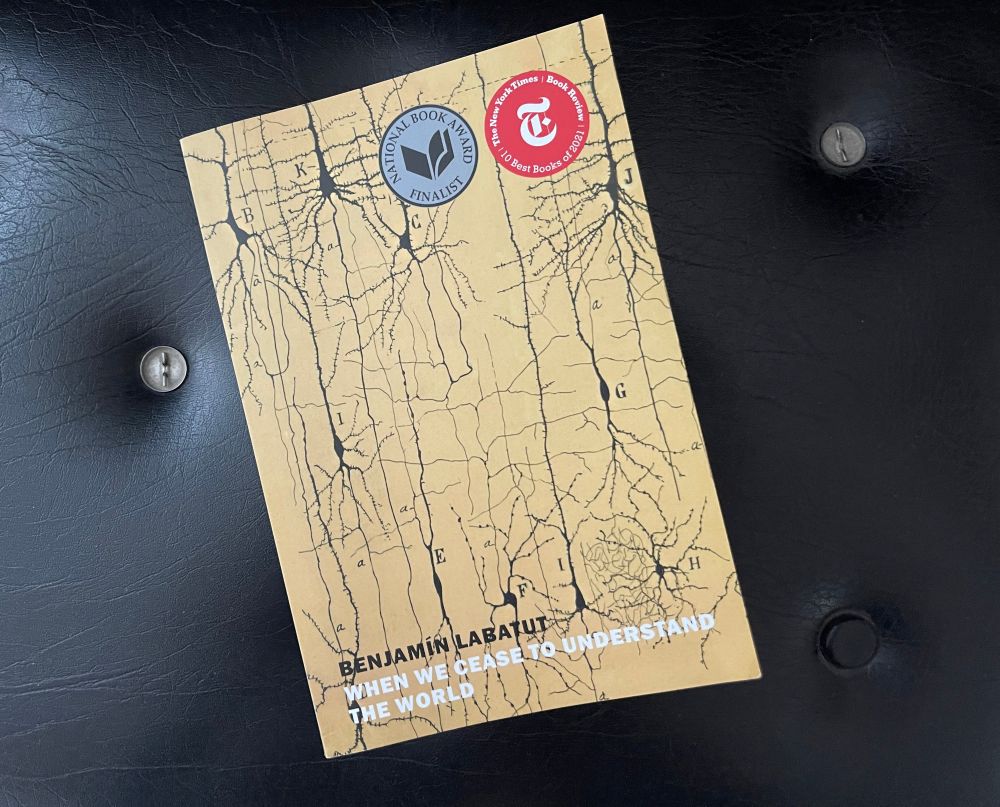 The cover of Labatut’s book in English translation