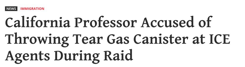 California Professor Accused of Throwing Tear Gas Canister at ICE Agents During Raid