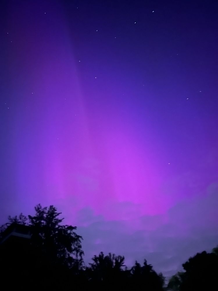 Purple Aurora borealis