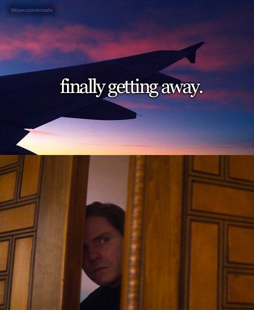 the first half of the image is a "little reasons to smile" picture with caption "finally getting away", the second half is a screencap of Zemo escaping Dora Milaje while they are fighting with John Walker and Bucky