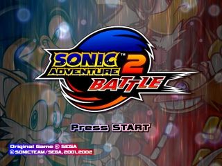 The title screen of Sonic Adventure 2 Battle.