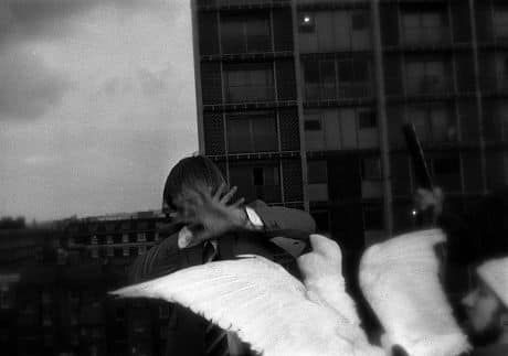 Swan attacking Steel on top of ATV House in London