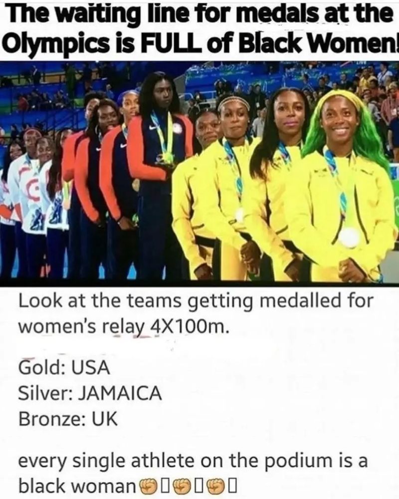 All black women sprinters waiting for their medals. 