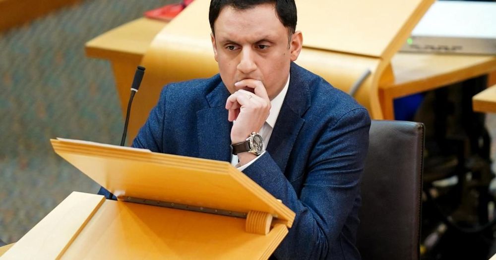 Anas Sarwar pondering something in the Scottish Parliament.