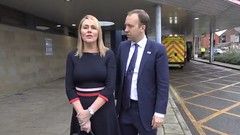 Matt Hancock looking really creepy stood next to a woman doing some vignette for a local Tory campaign.