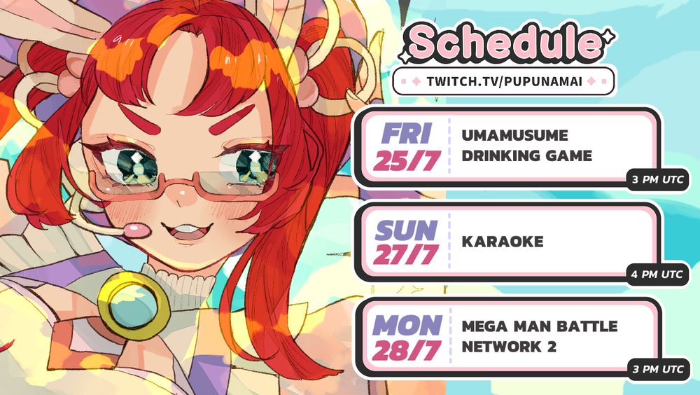 Vtuber Mai Pupuna looking sneaky. The info is the same as in the post.
