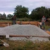 A very big pile of small stone/aggregate was delivered about 6 tons
