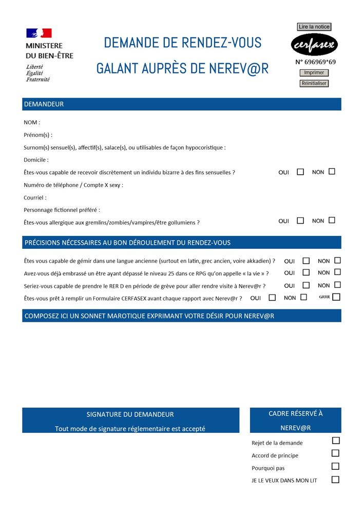 Mon formulaire CERFASEX
