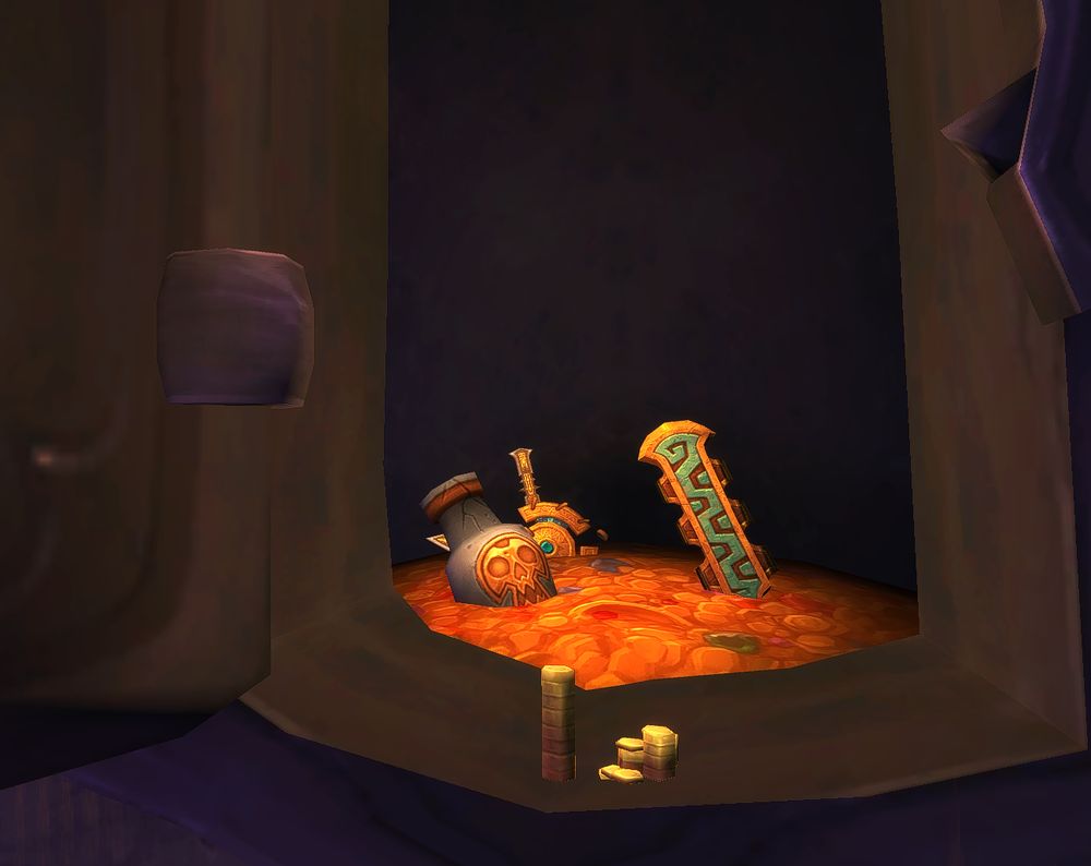 Zandalari treasure tucked into a vault in the Archival Assault delve.