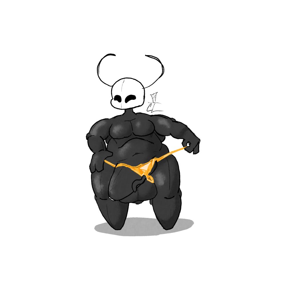 My OC Small wearing a torn pair of golden panties