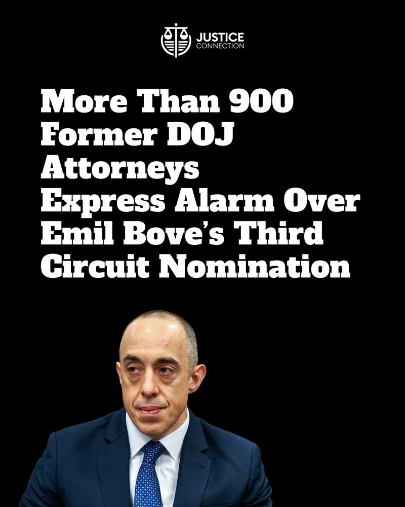 More Than 900 Former Justice Department Attorneys Express Alarm Over Emil Bove’s Third Circuit Nomination