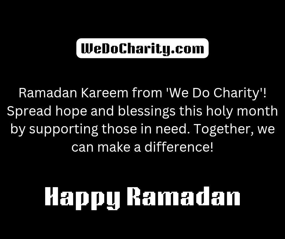 🌙 Ramadan Mubarak from Ilias Sami & We Do Charity Team!

As the blessed month of Ramadan begins, we reflect on gratitude, patience, and generosity. May this month bring peace, success, and countless blessings to you and your loved ones.  

#Ramadan2025 #RamadanMubarak #Ramadan #whitelabelseo 