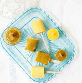 Photograph of the icy lollies recipe from The Royal Marsden Cancer Cookbook: Nutritious Recipes for During and After Cancer Treatment to Share with Friends and Family by Dr Clare Shaw