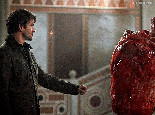 Will Graham approaching the giant heart in Primavera