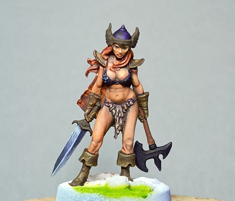 Amazon Barbarian Red Sonja Knightmare Miniatures Boris Woloszyn.