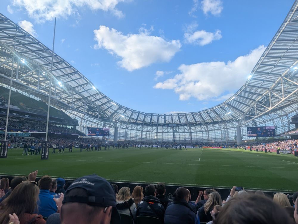 View from South Stand of Lansdowne Road ahead of start of match