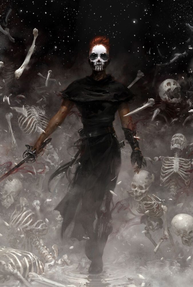 Gideon from the Locked Tomb books. Cover art of Gideon the Ninth