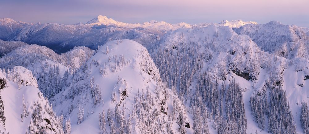 The coast mountains from Mt Seymour, Vancouver