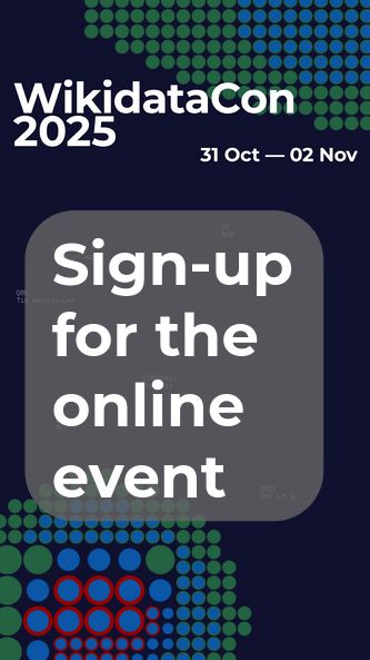 WikidataCon is free to attend but please register so we can contatc you with access details. Click the link.