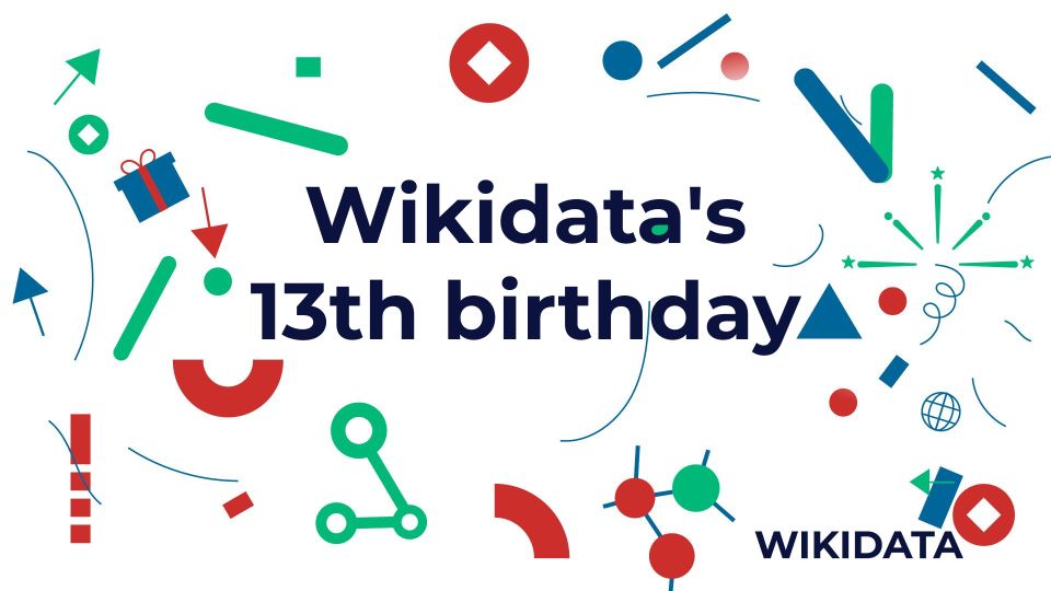 Happy Birthday, Wikidata! 🎉  A huge thank you to everyone who joined our Presents & Messages call yesterday and made the 13th birthday celebration so special.  🎁 Watch the replay and browse all the community gifts peopel made: https://www.wikidata.org/wiki/Wikidata:Thirteenth_Birthday/Presents_%26_messages