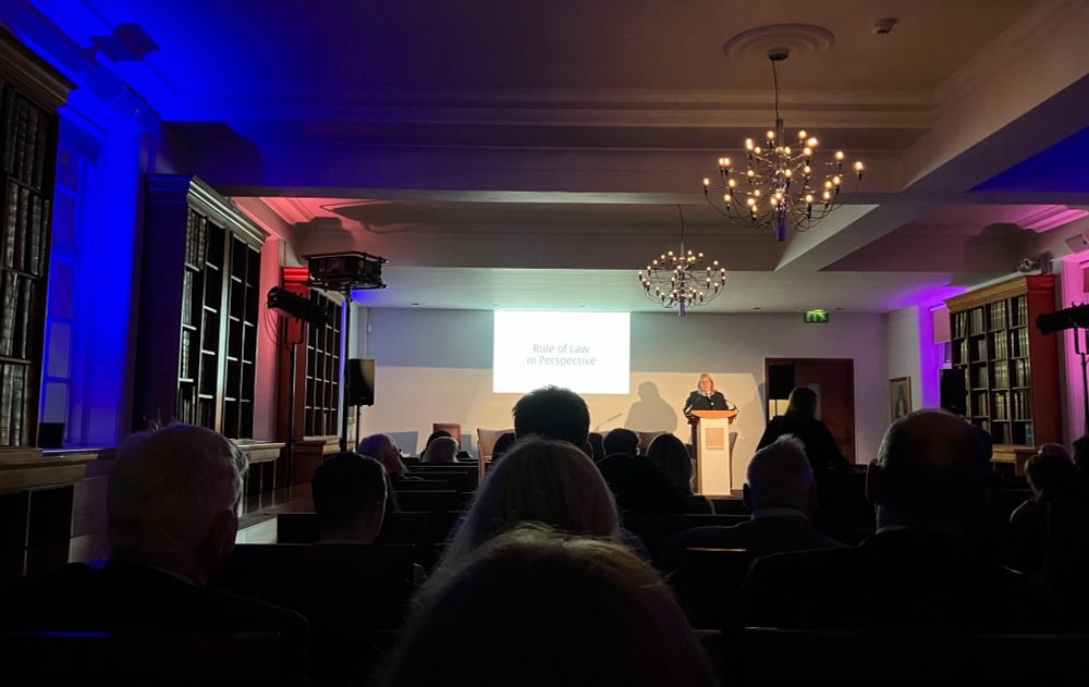 Chief Justice of NI Siobhán Keegan launching the ‘Rule of Law in Perspective’ series in Belfast this evening. 