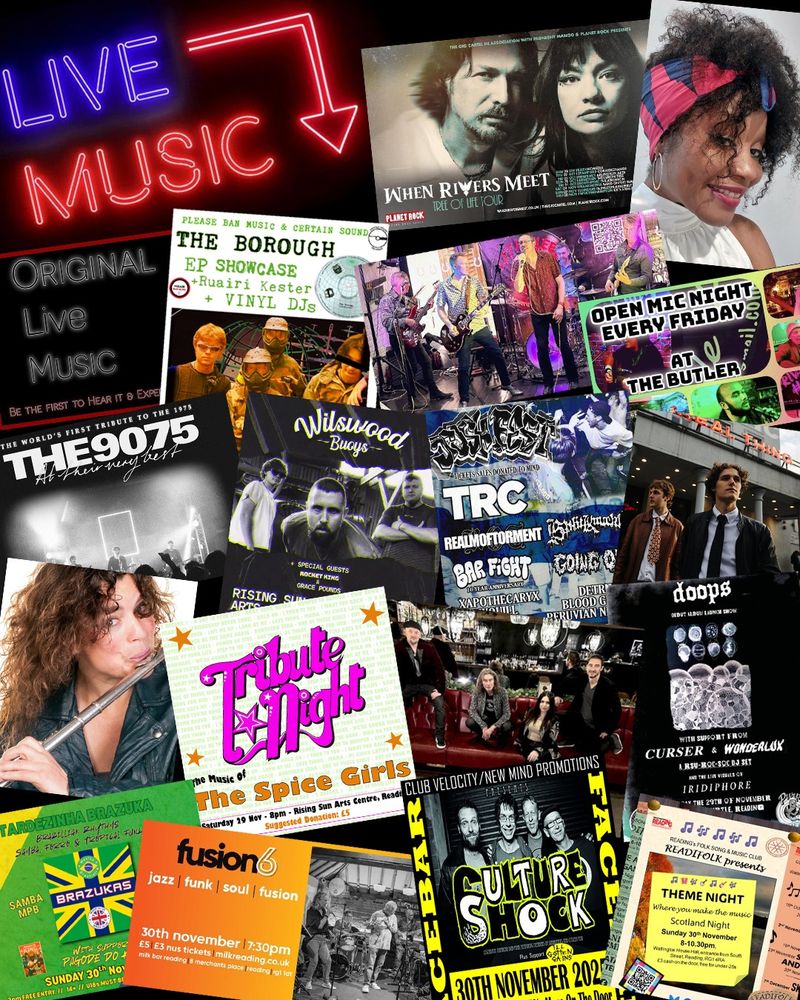 montage of gig posters