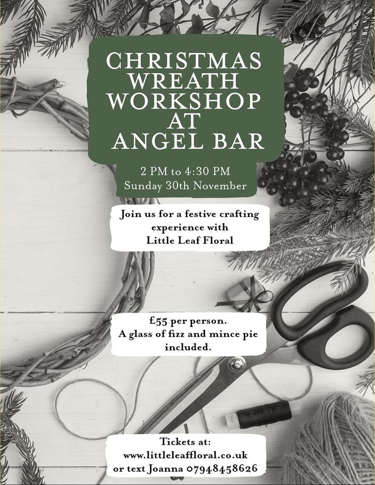 Poster for Christmas wreath workshop