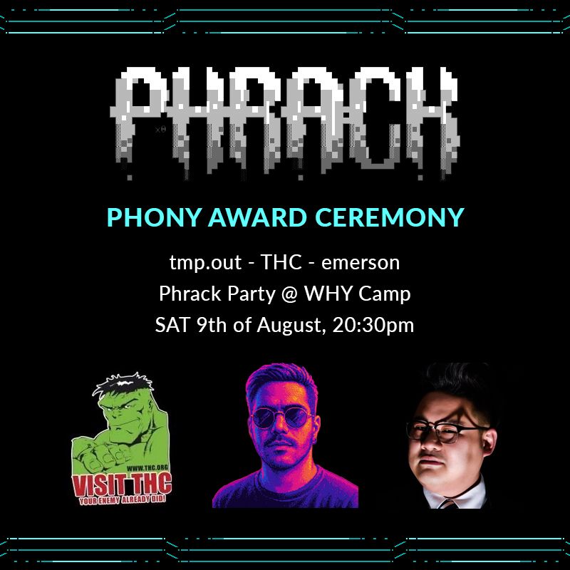 phony award ceremony sat aug 9 20:30 at why