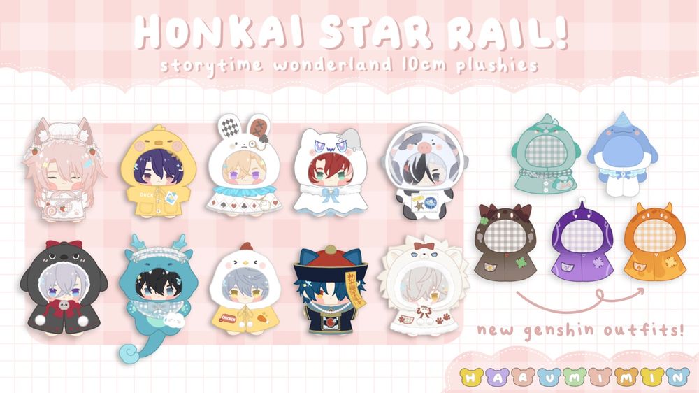 honkai star rail: storytime wonderland! 10cm plushies