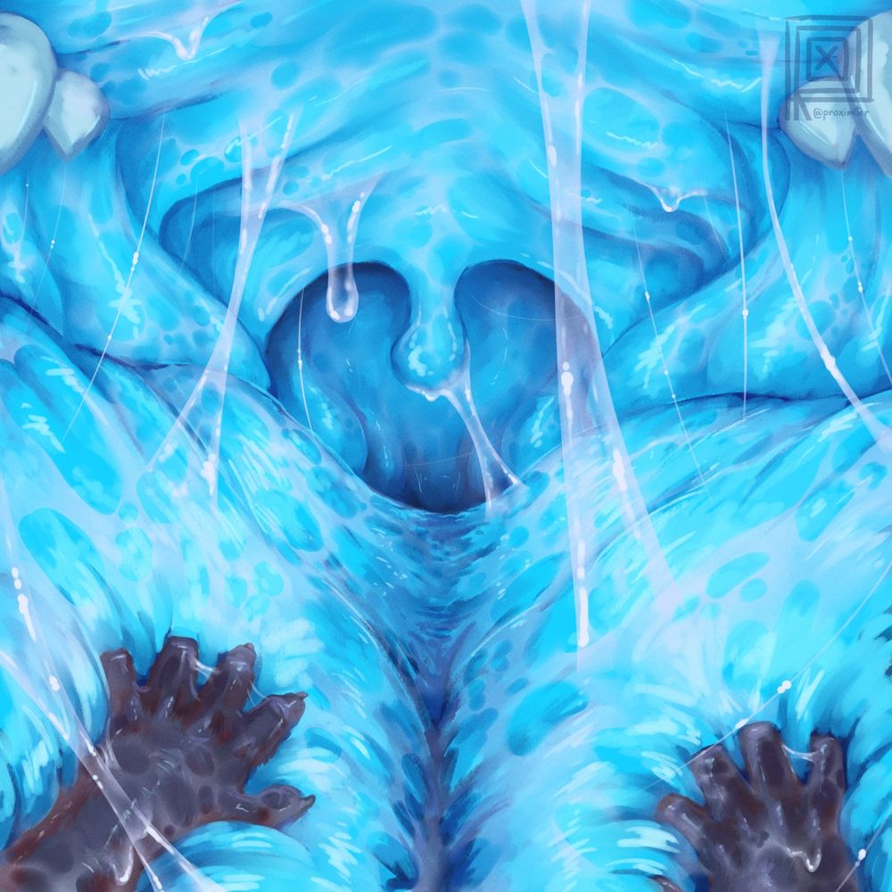 ProxArt
POV of someone laying down on Rex's large, slimy tongue, surrounded by strings of drool. The vibe is that of the large lombax giving you a small break from sloshing and tasting you. Or maybe he's just ready to swallow you up~