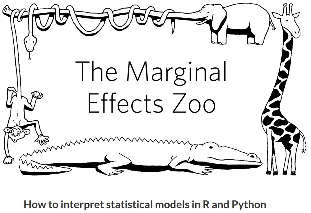 animals with the words: "the Marginal Effects Zoo"