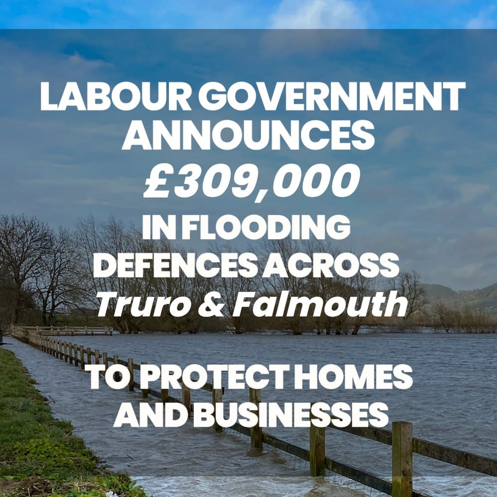 £309,000 for flood defences in Truro and Falmouth