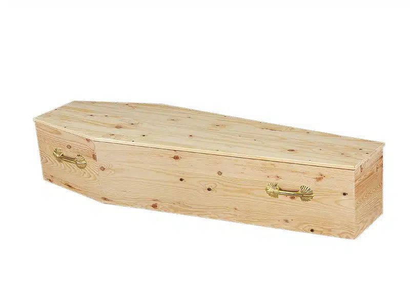 cercueil basique en sapin dirait-on. 