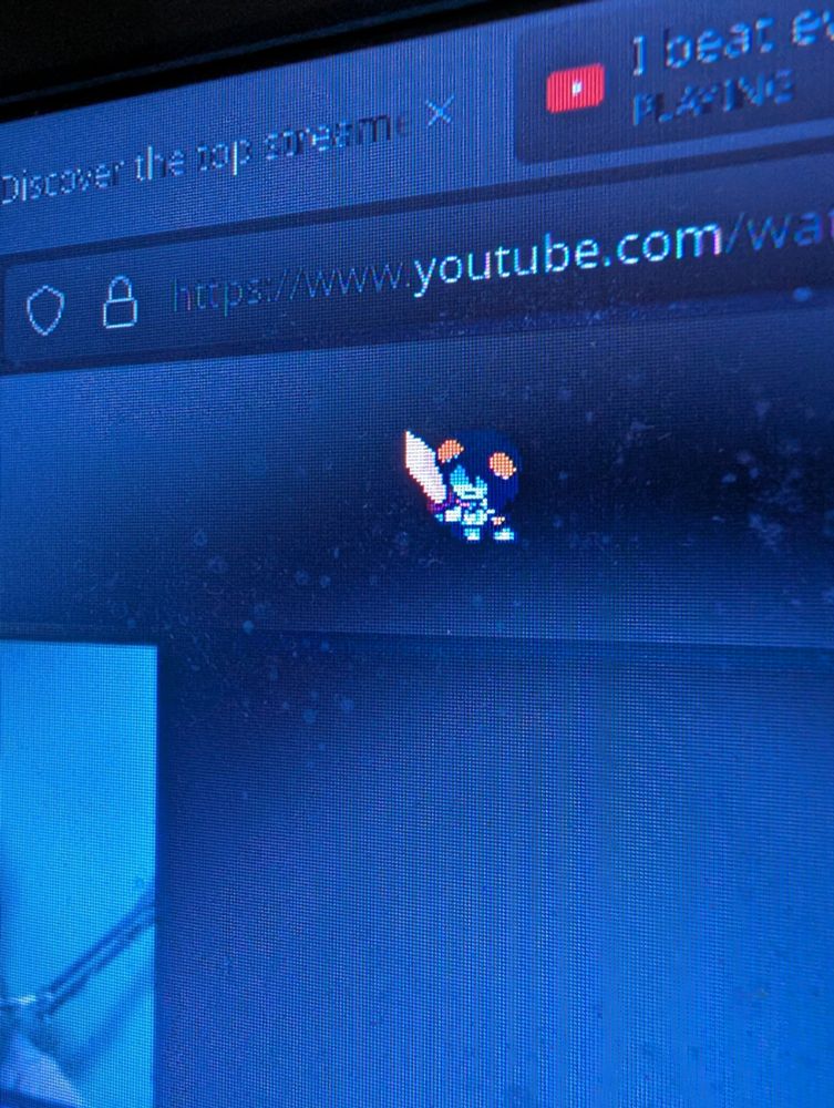kris deltarune cursor edited to have puppy ears and a tail