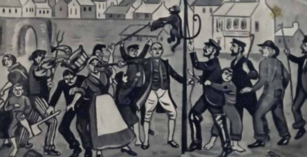 During the Napoleonic Wars legend has it that the people of Hartlepool hanged a shipwrecked monkey as a French spy...