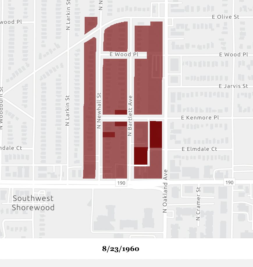 map of Shorewood subdivision with racially restrictive covenants 