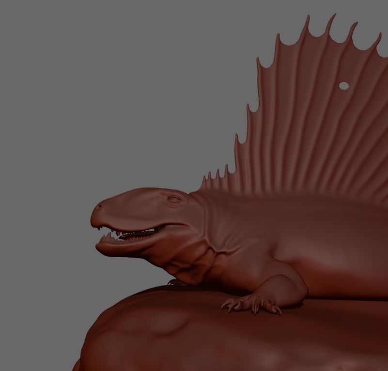 Dimetrodon on a rock