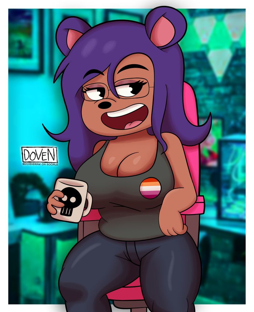 This is a fanart of Nikki A Art's fursona!
