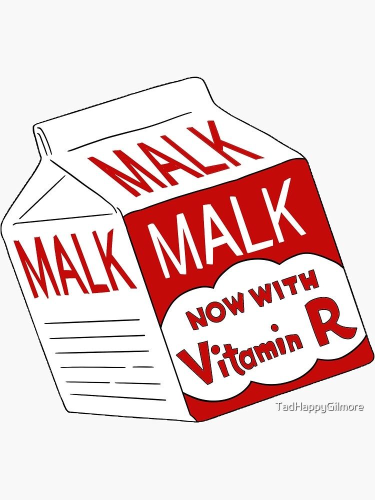 Cartoon carton of "Malk (now with Vitamin R)" from the Simpsons 