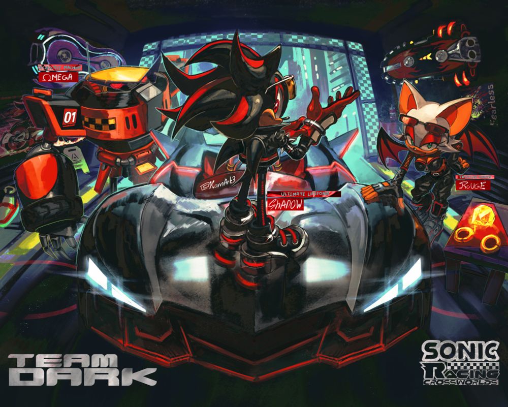 Team Dark (Shadow, Omega and Rouge)