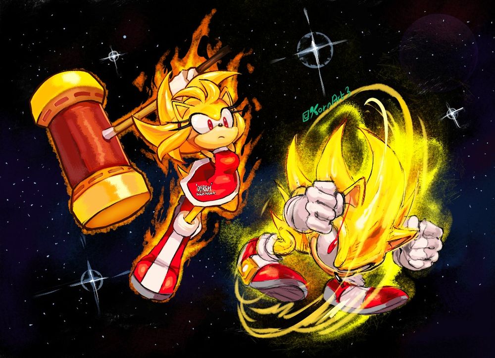 SUPER SONIC AND SUPER AMY