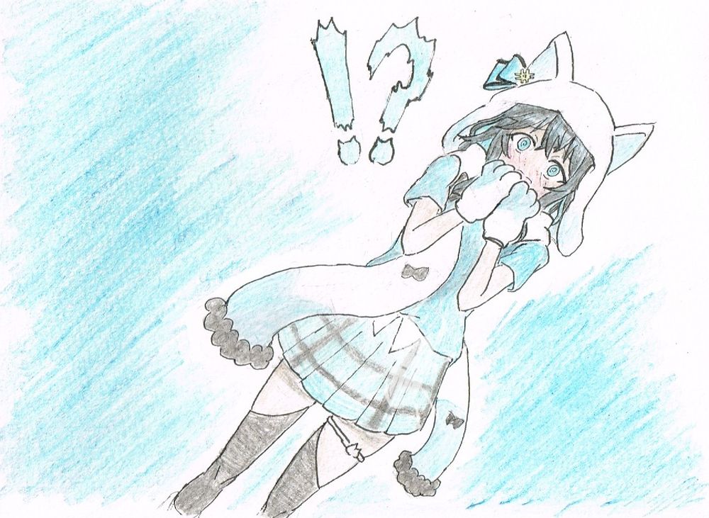 吸わせようとする弦巻マキに驚き赤面する宮舞モカ