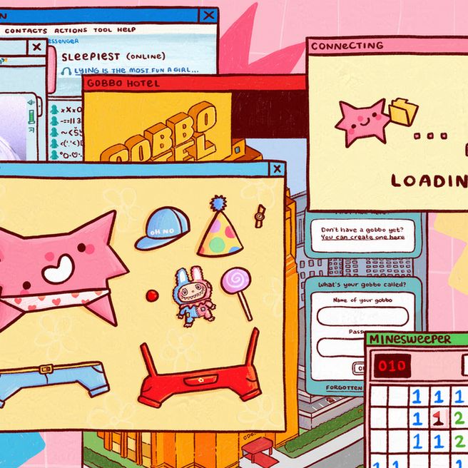 cropped illustration of my new starting soon screen! zoomed on the middle, showing more details