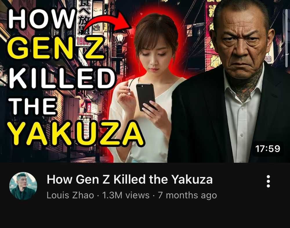 YouTube thumbnail how GenZ killed the yakuza