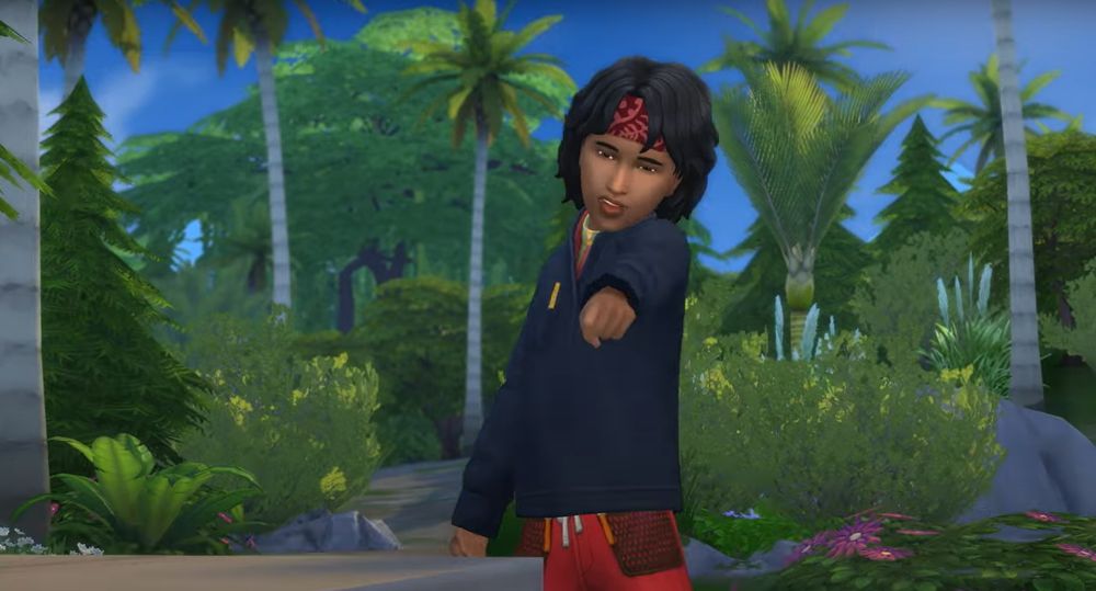 Sims 4 child playing hide-and-seek