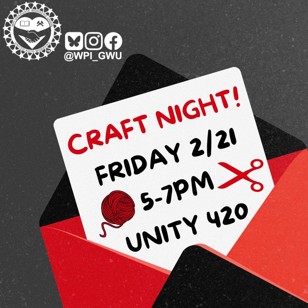 Craft night! Friday 2/21, 5-7PM, Unity 420