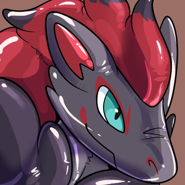An icon of a rubber Zoroark headshot.