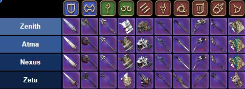 A spreadsheet showing icons of each ARR relic now checked off as completed.