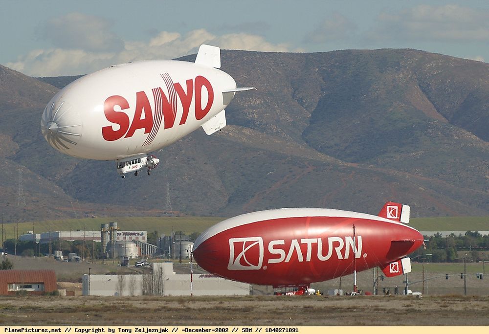 Sanyo and Saturn blimps